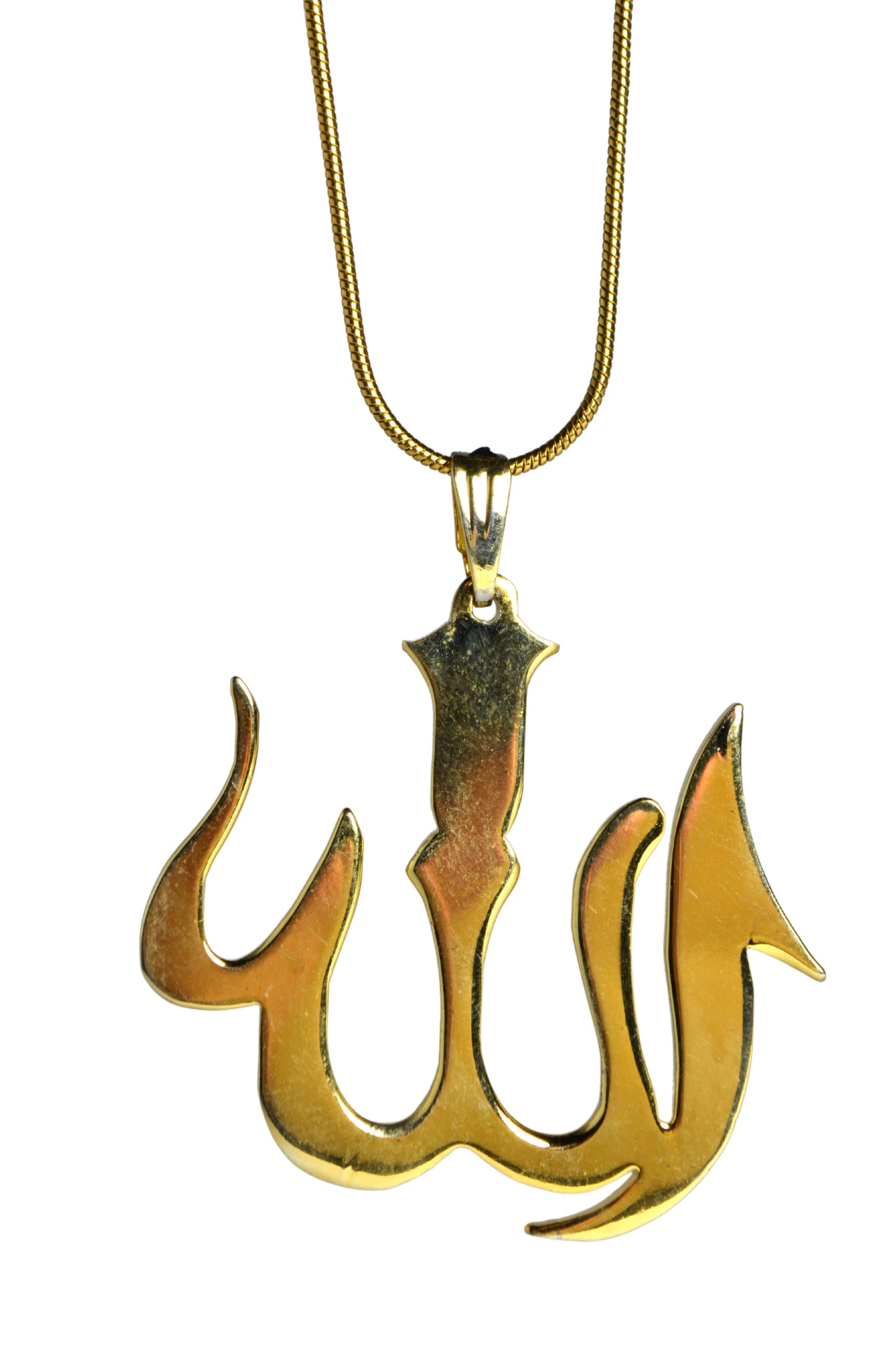 Gold-Plated Stainless Steel Allah Pendant