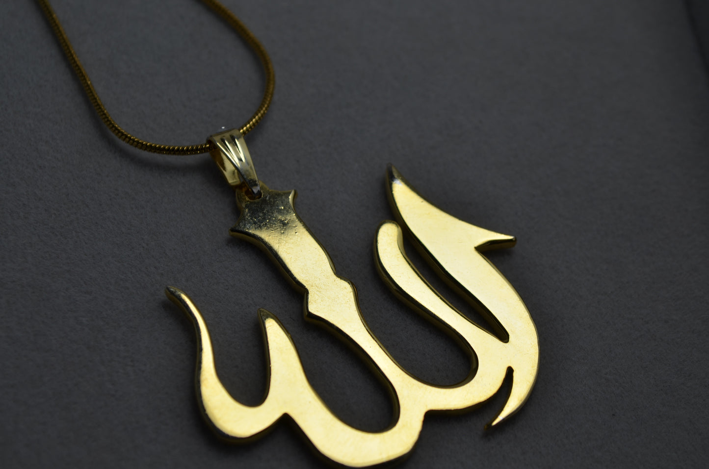 Gold-Plated Stainless Steel Allah Pendant